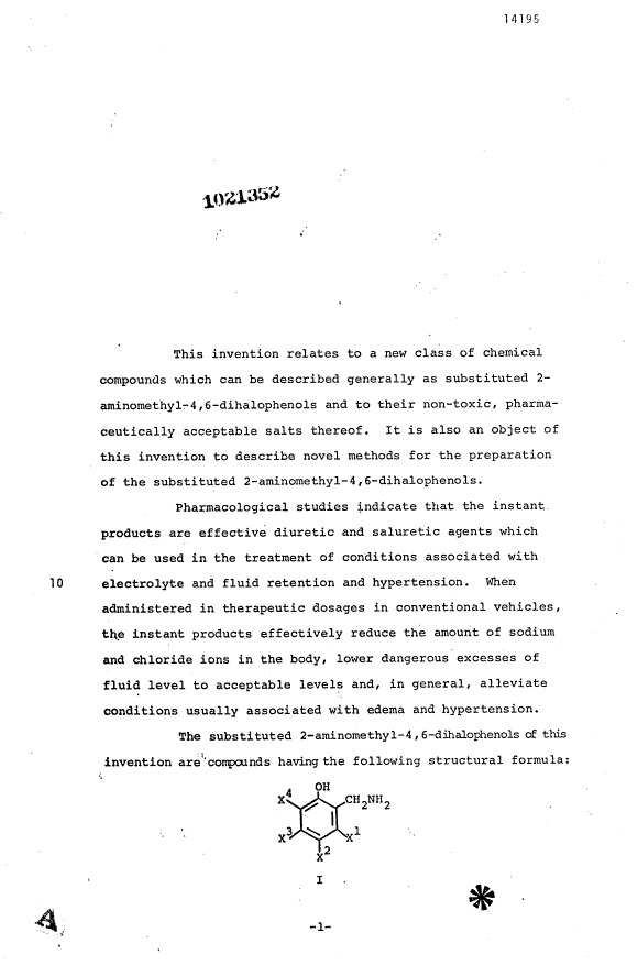 Canadian Patent Document 1021352. Description 19940614. Image 1 of 24