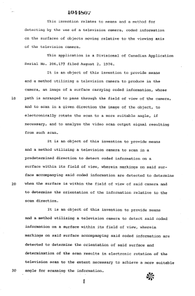 Canadian Patent Document 1044807. Description 19940524. Image 1 of 38