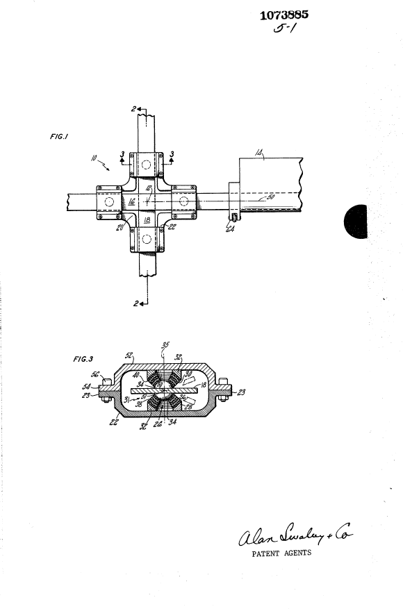 Canadian Patent Document 1073885. Drawings 19940328. Image 1 of 5