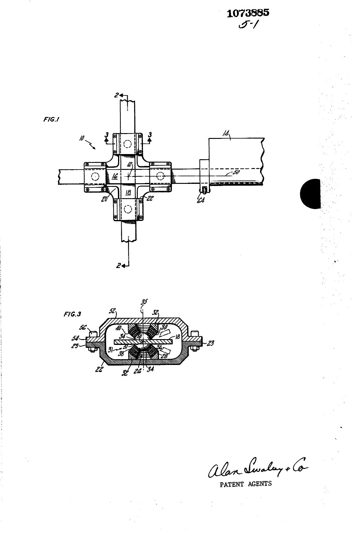 Canadian Patent Document 1073885. Drawings 19940328. Image 1 of 5