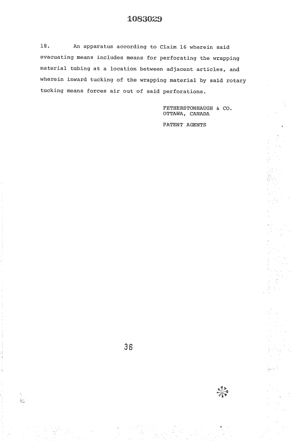 Canadian Patent Document 1083029. Claims 19940408. Image 6 of 6