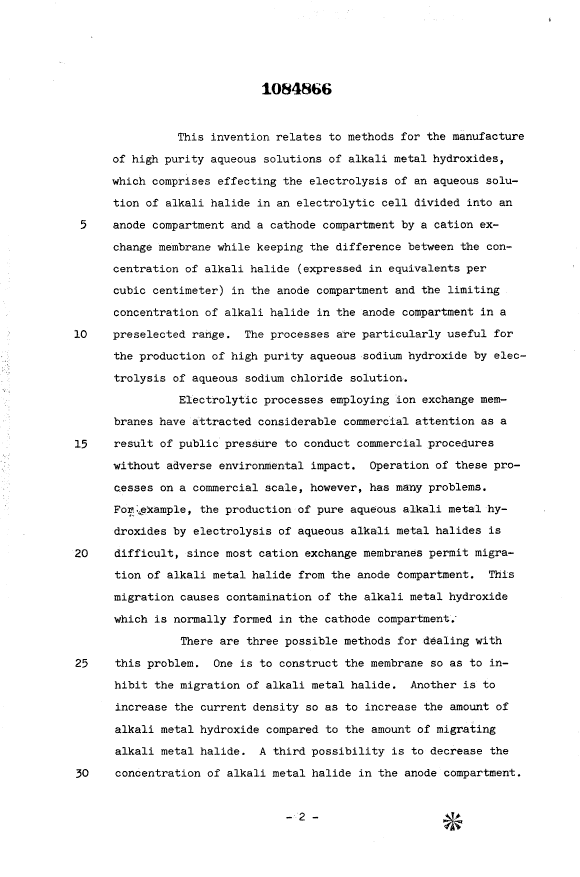 Canadian Patent Document 1084866. Description 19940412. Image 1 of 26