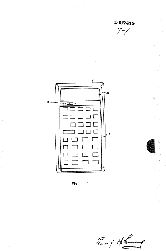 Canadian Patent Document 1097419. Drawings 19940309. Image 1 of 9