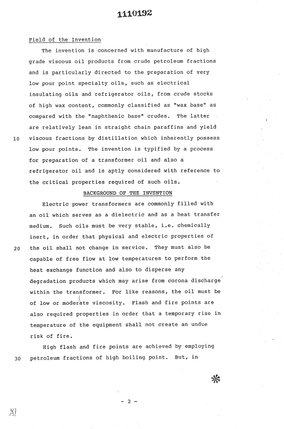 Canadian Patent Document 1110192. Description 19940324. Image 1 of 27