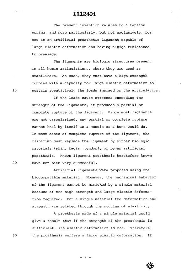 Document de brevet canadien 1112401. Description 19940328. Image 1 de 15