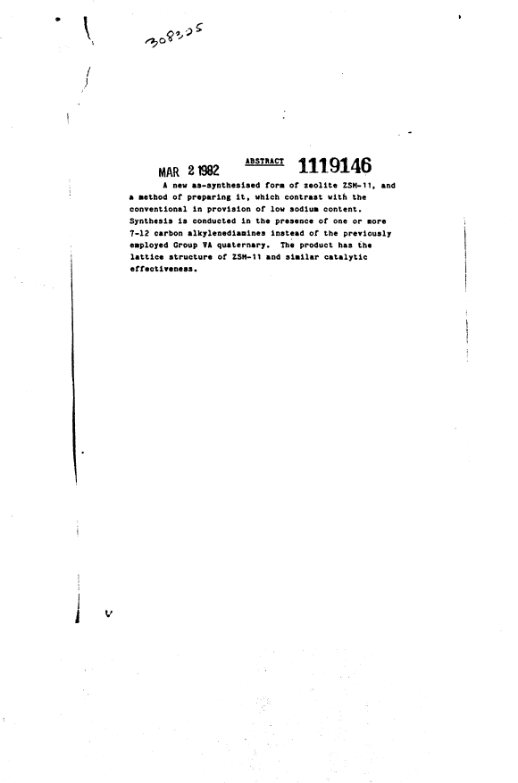 Canadian Patent Document 1119146. Abstract 19940304. Image 1 of 1