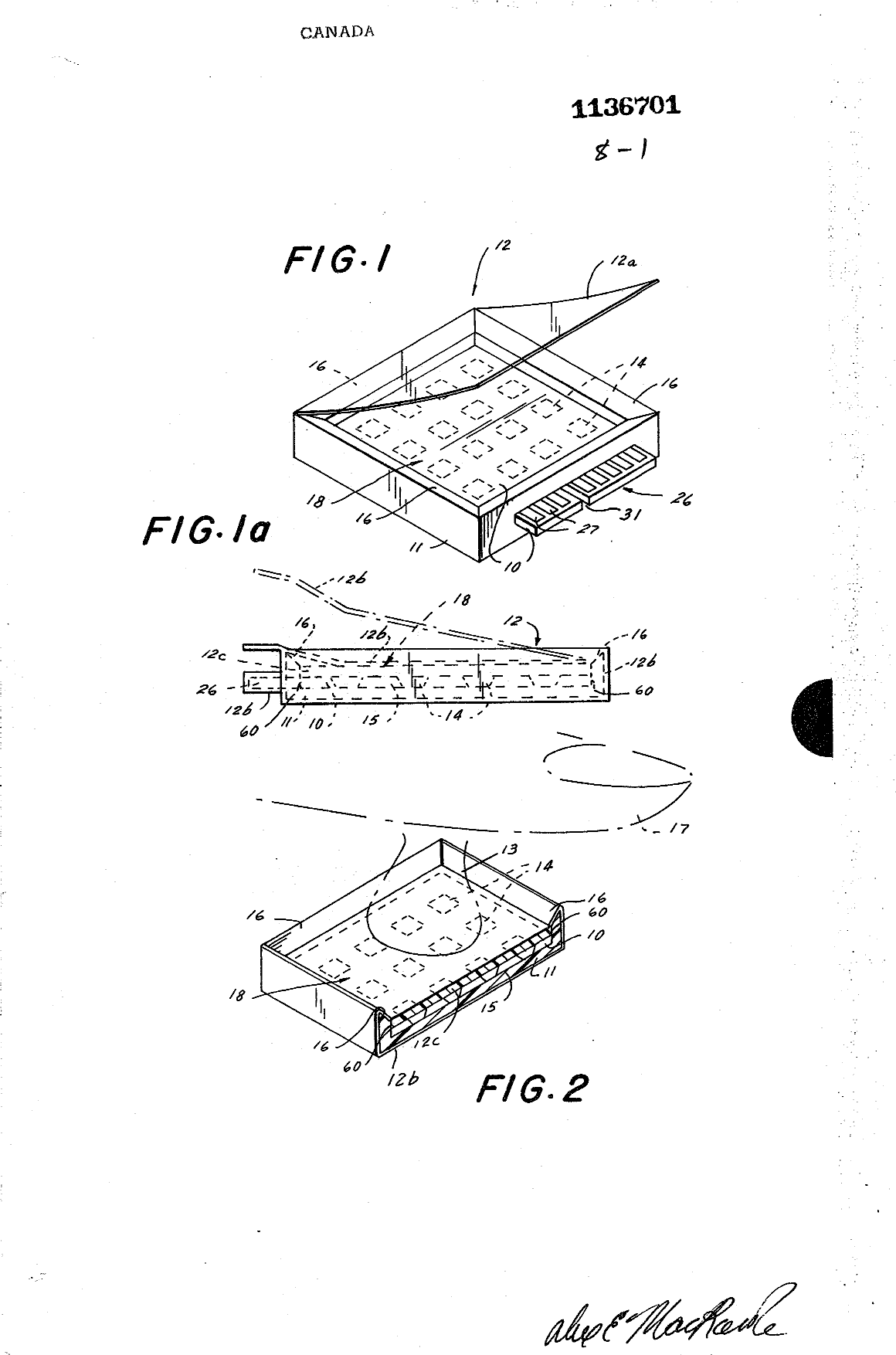 Canadian Patent Document 1136701. Drawings 19931201. Image 1 of 8