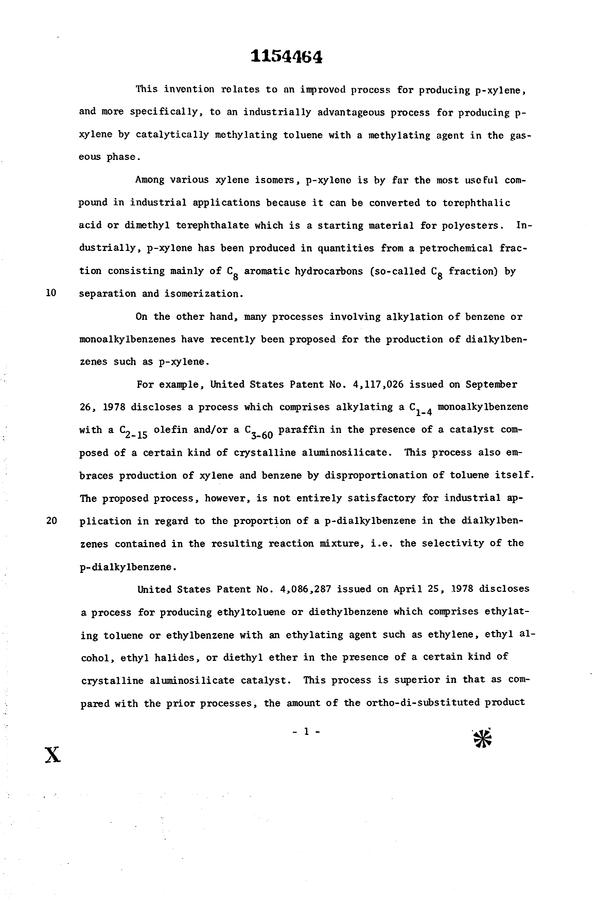 Canadian Patent Document 1154464. Description 19940124. Image 1 of 47