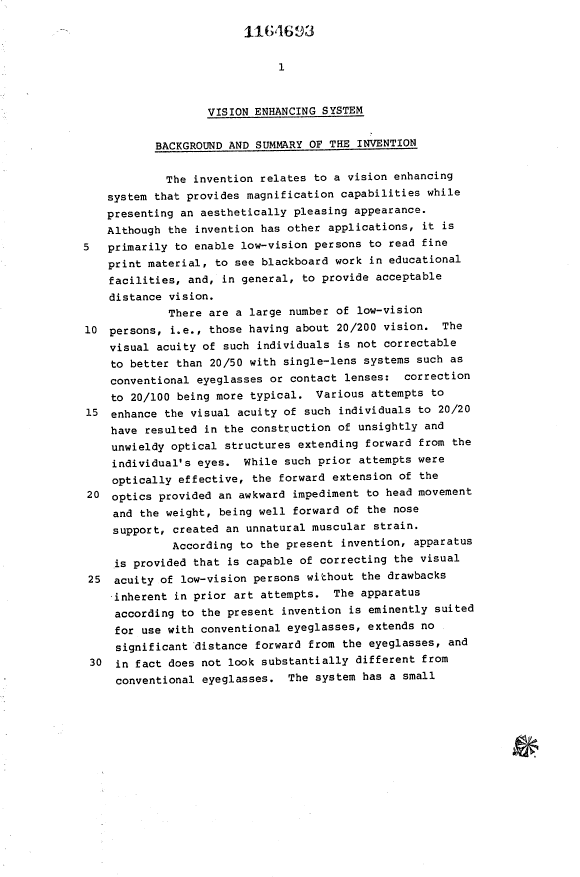 Canadian Patent Document 1164693. Description 19921202. Image 1 of 14