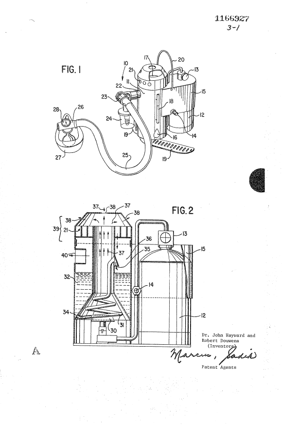 Canadian Patent Document 1166927. Drawings 19931202. Image 1 of 3