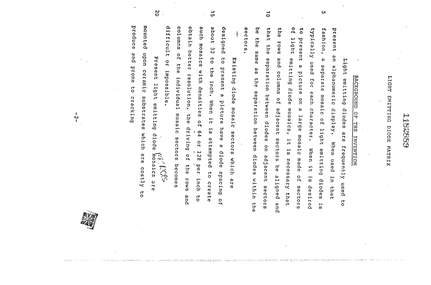 Canadian Patent Document 1182889. Description 19921230. Image 1 of 11
