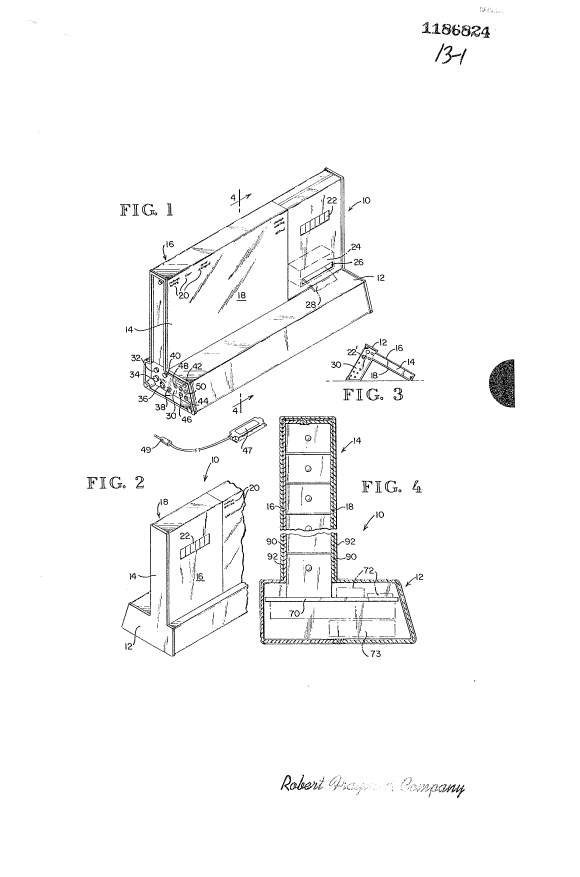 Canadian Patent Document 1186824. Drawings 19930609. Image 1 of 13