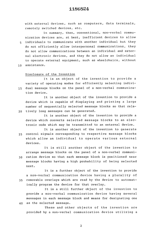 Canadian Patent Document 1186824. Description 19930609. Image 2 of 28