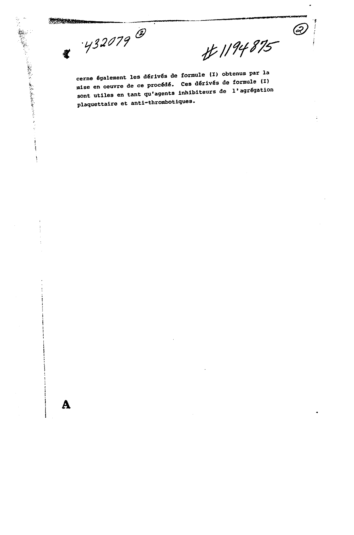 Canadian Patent Document 1194875. Abstract 19921218. Image 2 of 2