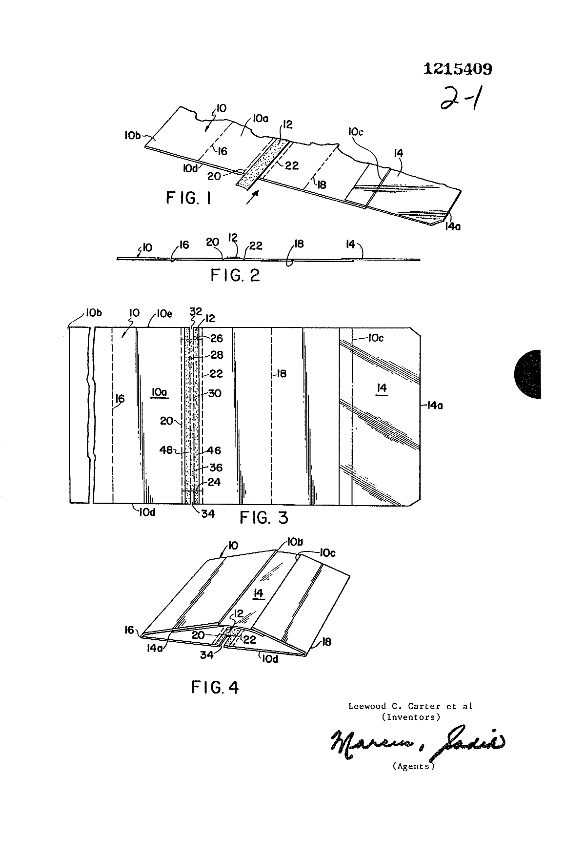 Canadian Patent Document 1215409. Drawings 19930719. Image 1 of 2