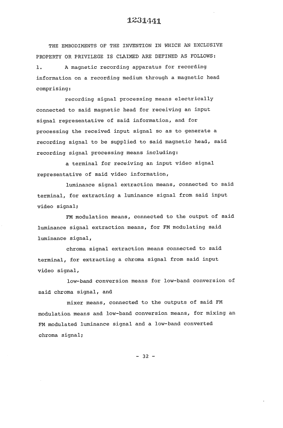 Document de brevet canadien 1231441. Revendications 19930730. Image 1 de 11