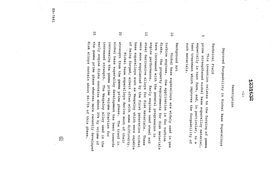 Canadian Patent Document 1231632. Description 19930730. Image 1 of 19