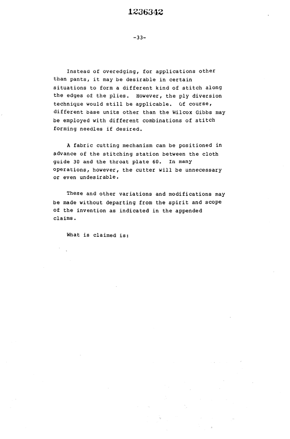 Canadian Patent Document 1236342. Description 19930929. Image 33 of 33