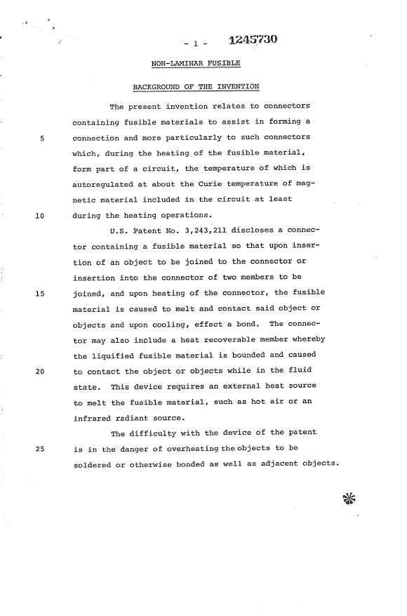 Canadian Patent Document 1245730. Description 19930825. Image 1 of 49
