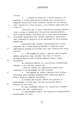 Document de brevet canadien 1252210. Revendications 19921202. Image 1 de 3
