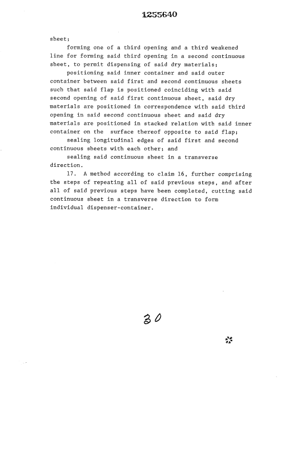 Canadian Patent Document 1255640. Claims 19930907. Image 5 of 5
