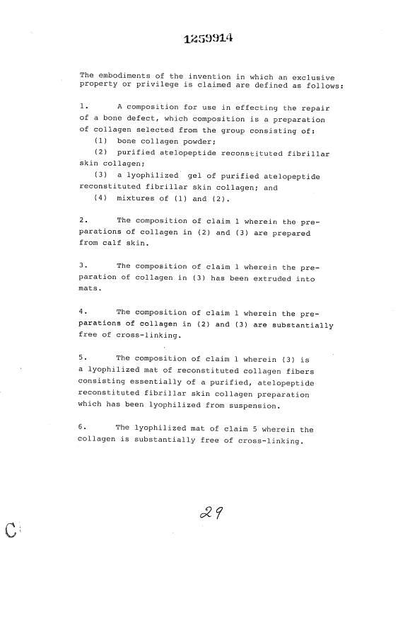 Document de brevet canadien 1259914. Revendications 19931006. Image 1 de 3