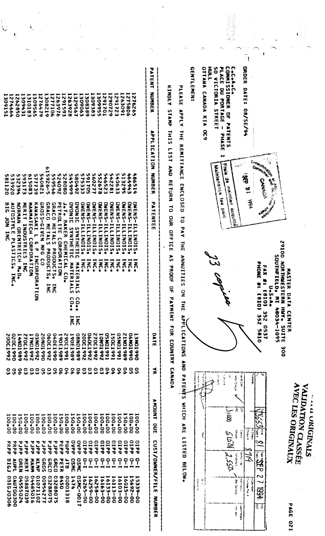 Document de brevet canadien 1263928. Taxes 19940921. Image 1 de 1