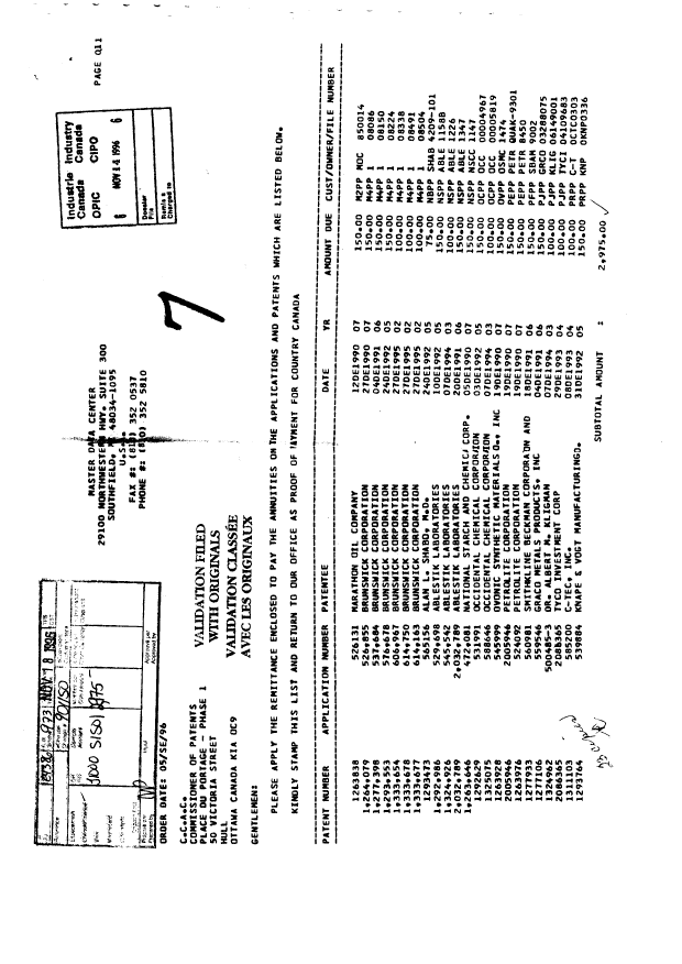Canadian Patent Document 1263928. Fees 19961114. Image 1 of 1
