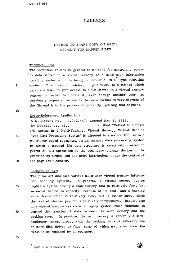 Canadian Patent Document 1266532. Description 19930918. Image 1 of 12