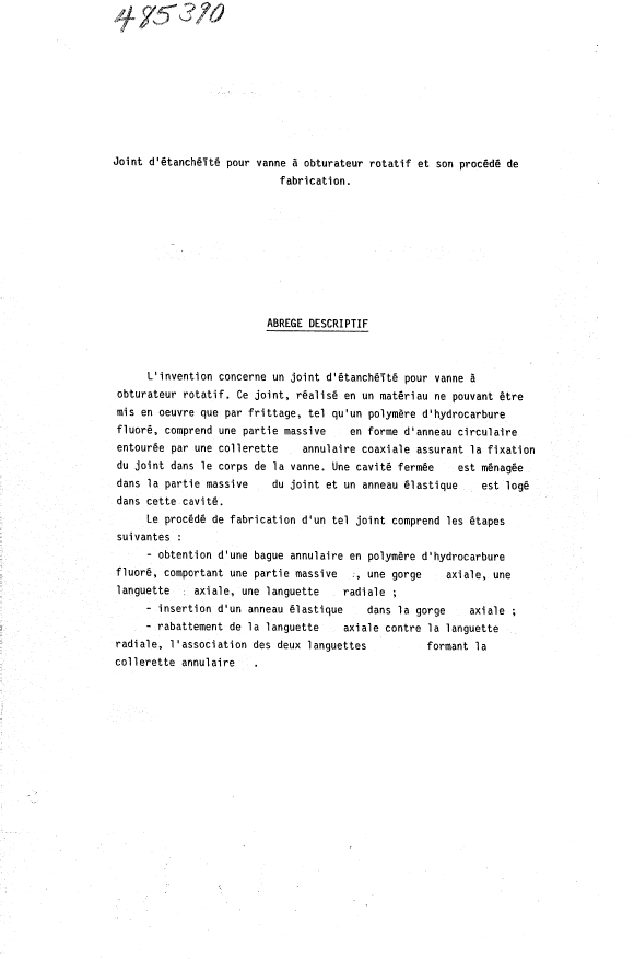 Document de brevet canadien 1267401. Abrégé 19931217. Image 1 de 1