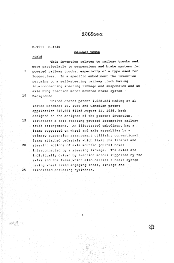 Canadian Patent Document 1268993. Description 19930921. Image 1 of 12