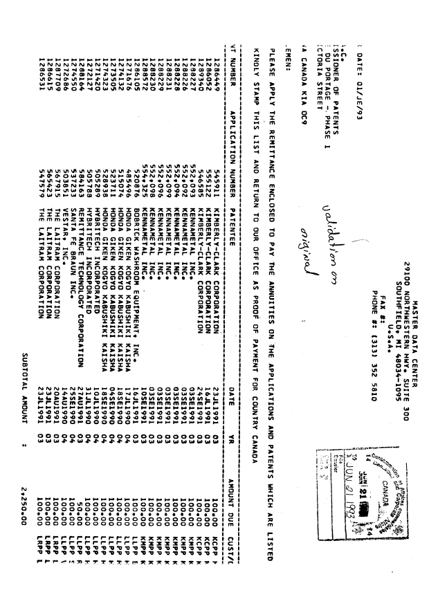 Canadian Patent Document 1272127. Fees 19930621. Image 1 of 1