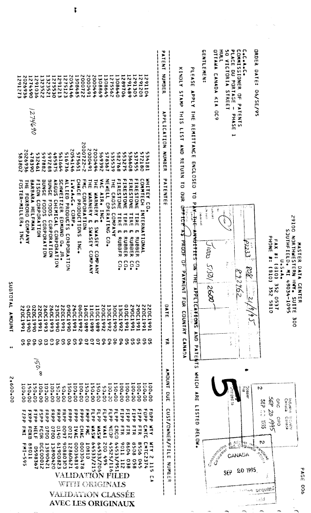 Canadian Patent Document 1274690. Fees 19950920. Image 1 of 1