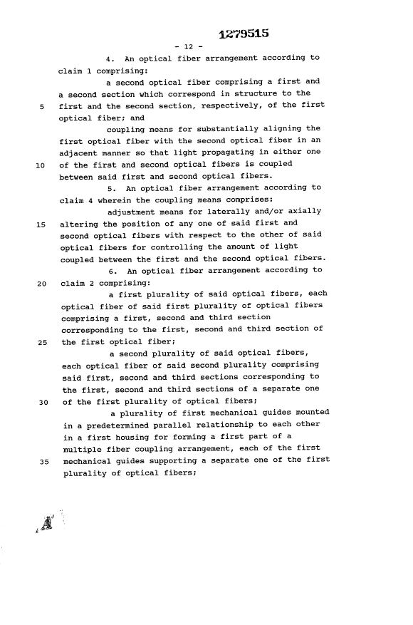 Document de brevet canadien 1279515. Revendications 19931019. Image 2 de 4