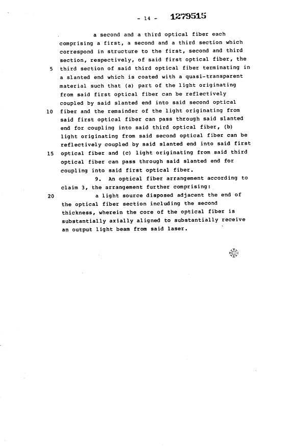 Document de brevet canadien 1279515. Revendications 19931019. Image 4 de 4