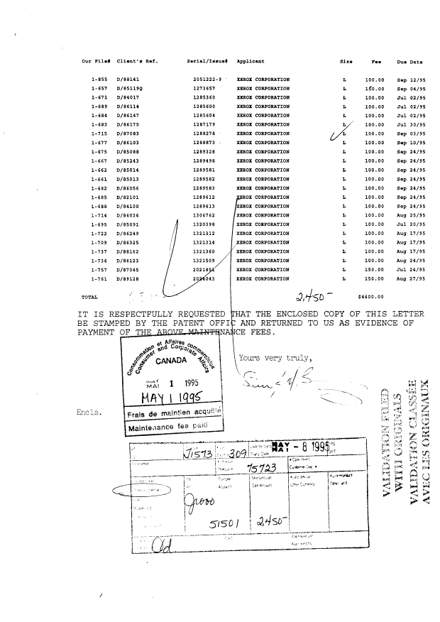Canadian Patent Document 1288873. Fees 19950501. Image 1 of 1
