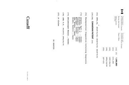 Canadian Patent Document 1292693. Cover Page 19921230. Image 1 of 1