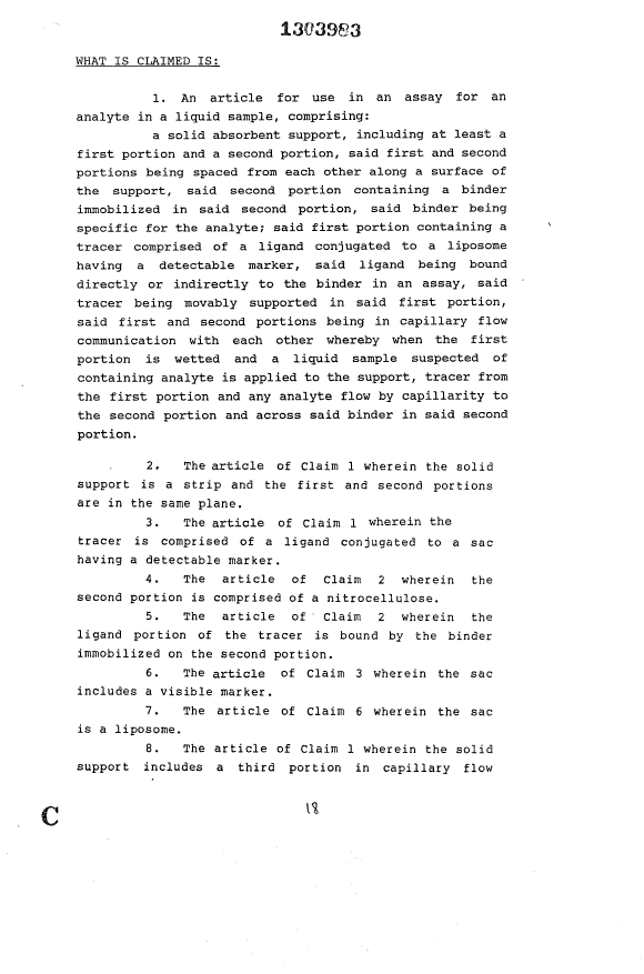 Document de brevet canadien 1303983. Revendications 19931102. Image 1 de 2