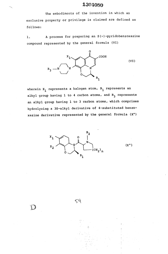 Canadian Patent Document 1304080. Claims 19921202. Image 1 of 8