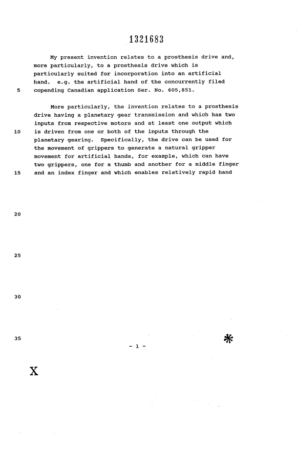 Document de brevet canadien 1321683. Description 19940304. Image 1 de 11