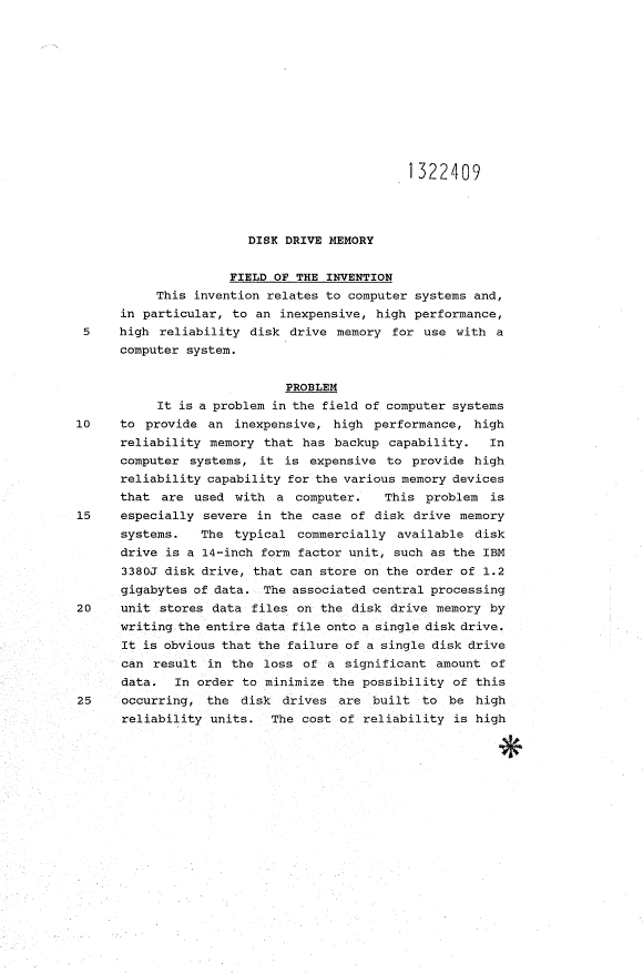 Canadian Patent Document 1322409. Description 19931208. Image 1 of 30