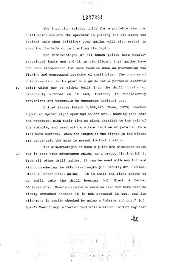Canadian Patent Document 1327284. Description 19940721. Image 1 of 14