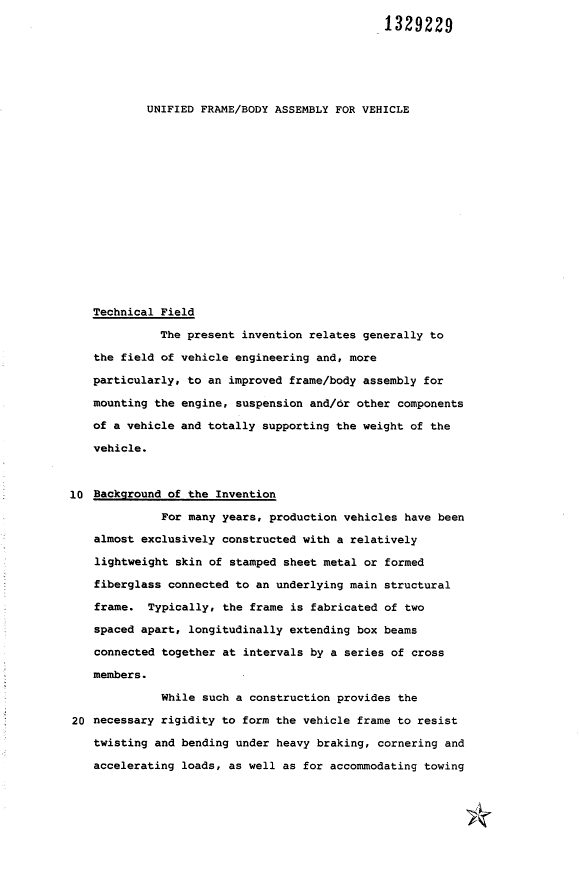 Canadian Patent Document 1329229. Description 19940722. Image 1 of 17