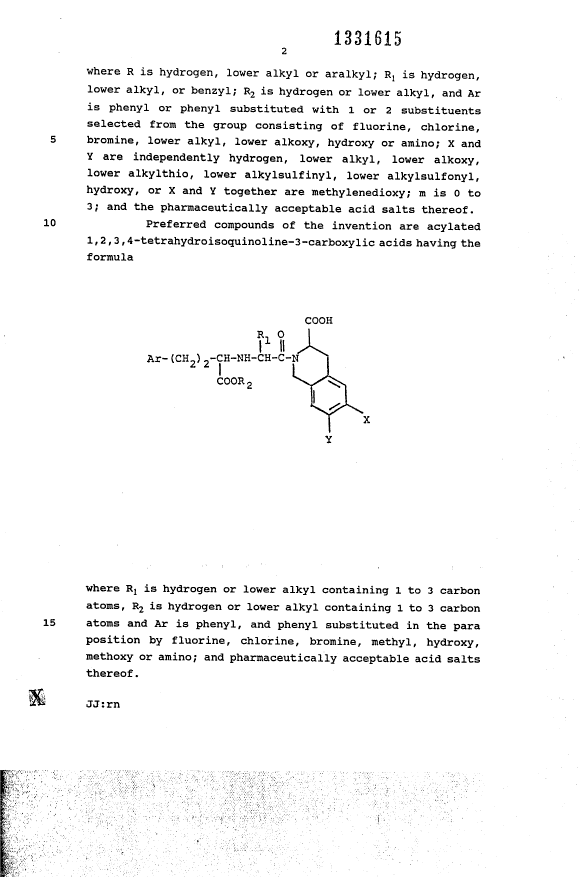 Document de brevet canadien 1331615. Description 19941229. Image 2 de 20
