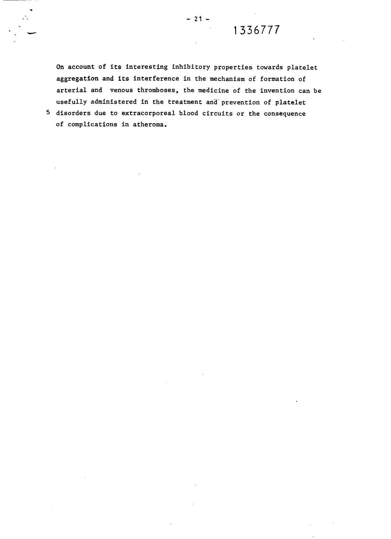 Document de brevet canadien 1336777. Description 19941222. Image 21 de 21
