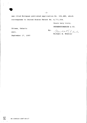 Canadian Patent Document 1340114. Prosecution-Amendment 19961217. Image 2 of 2