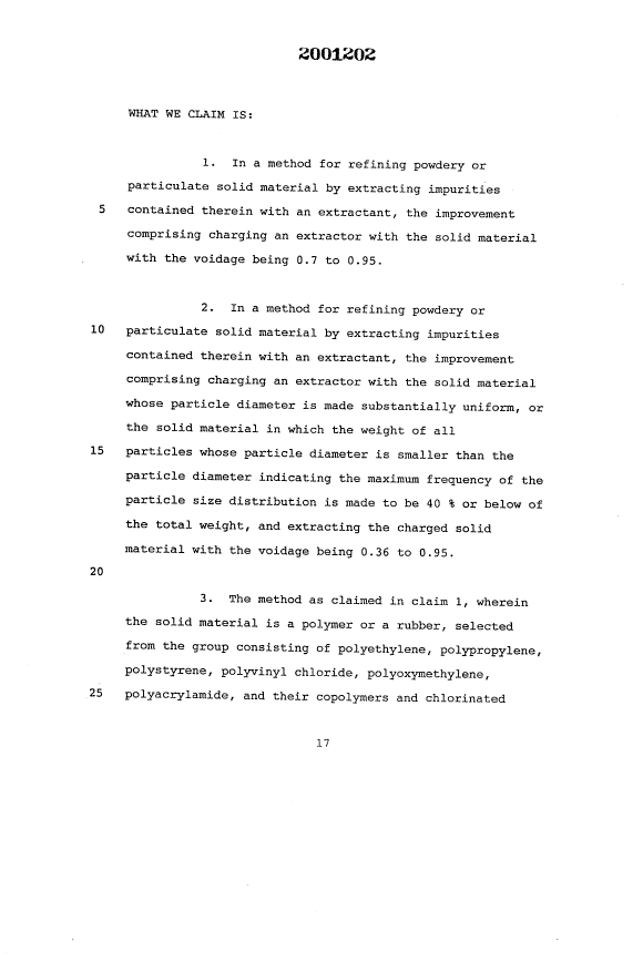 Document de brevet canadien 2001202. Revendications 19900426. Image 1 de 4