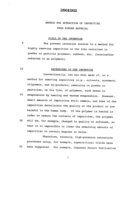 Document de brevet canadien 2001202. Description 19900426. Image 1 de 16