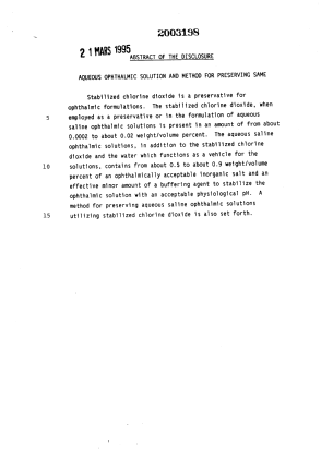 Document de brevet canadien 2003198. Abrégé 19941221. Image 1 de 1
