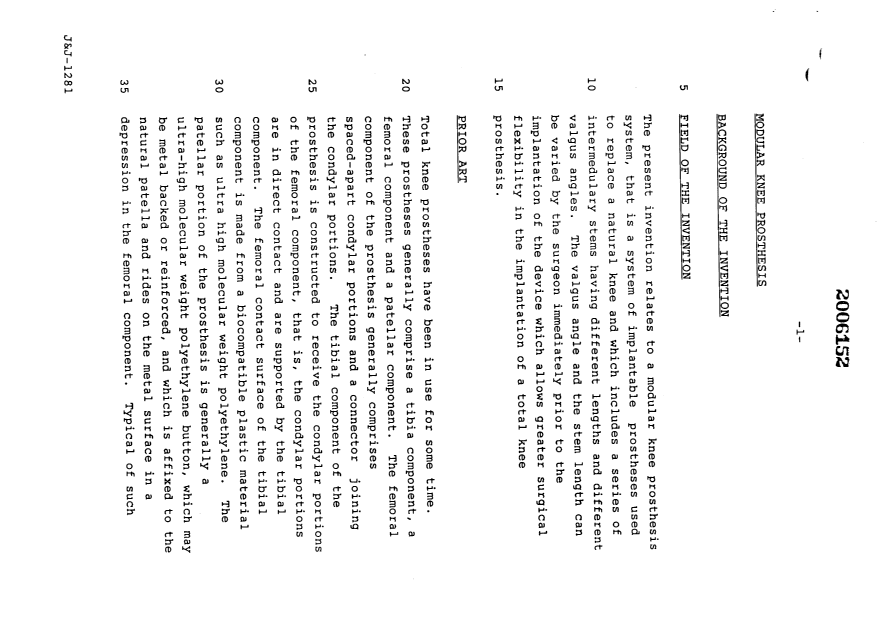 Canadian Patent Document 2006152. Description 19980403. Image 1 of 8
